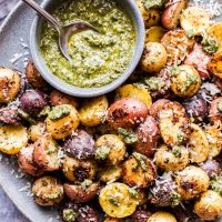 Parmesan Pesto Roasted Potatoes