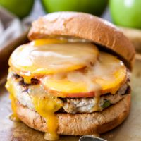 Apple Cheddar Turkey Burgers