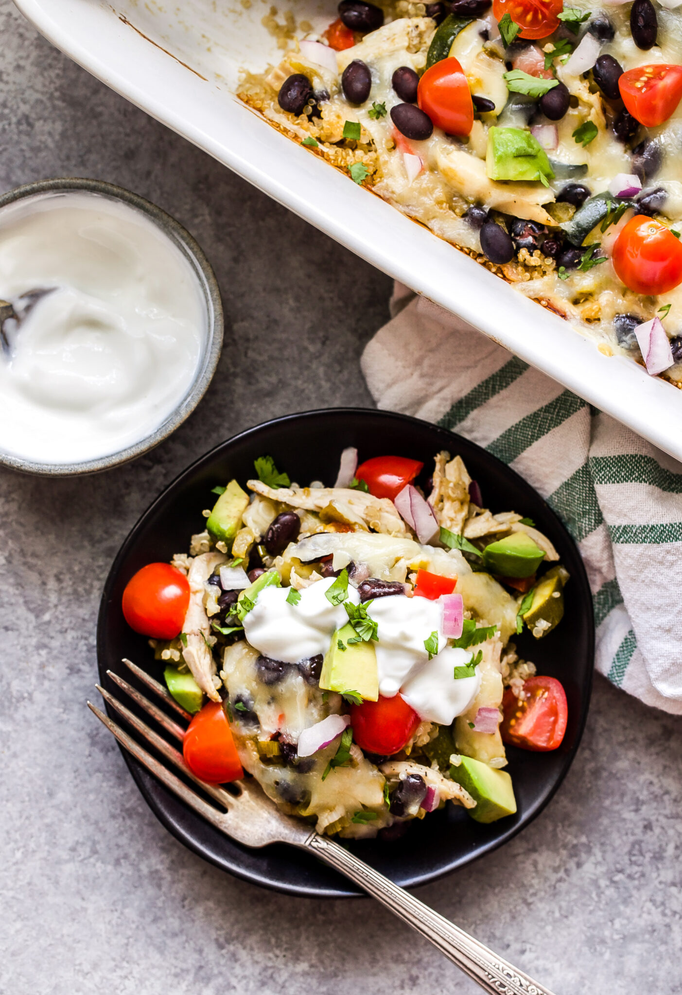 Green Chile Chicken Enchilada Quinoa Casserole Recipe Runner