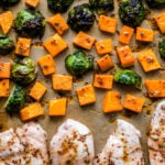 Sheet Pan Maple Mustard Chicken, Butternut Squash and Brussels Sprouts
