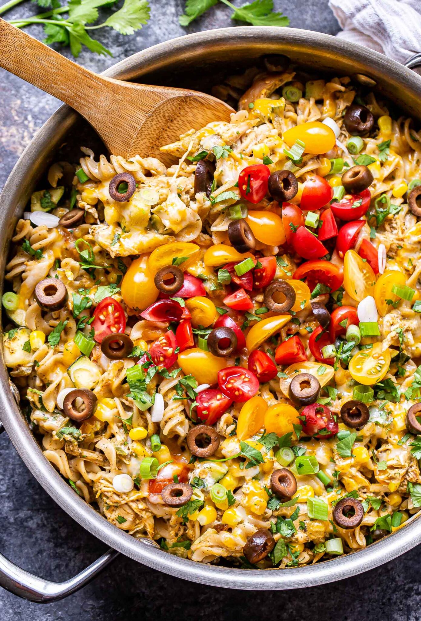 Creamy Chicken Enchilada Pasta Recipe Runner