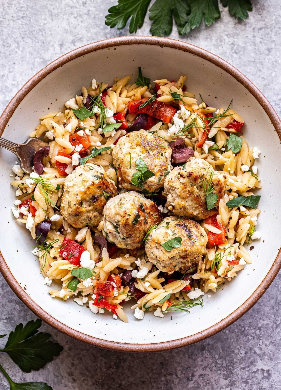 Greek Meatballs and Orzo Skillet Recipe Runner