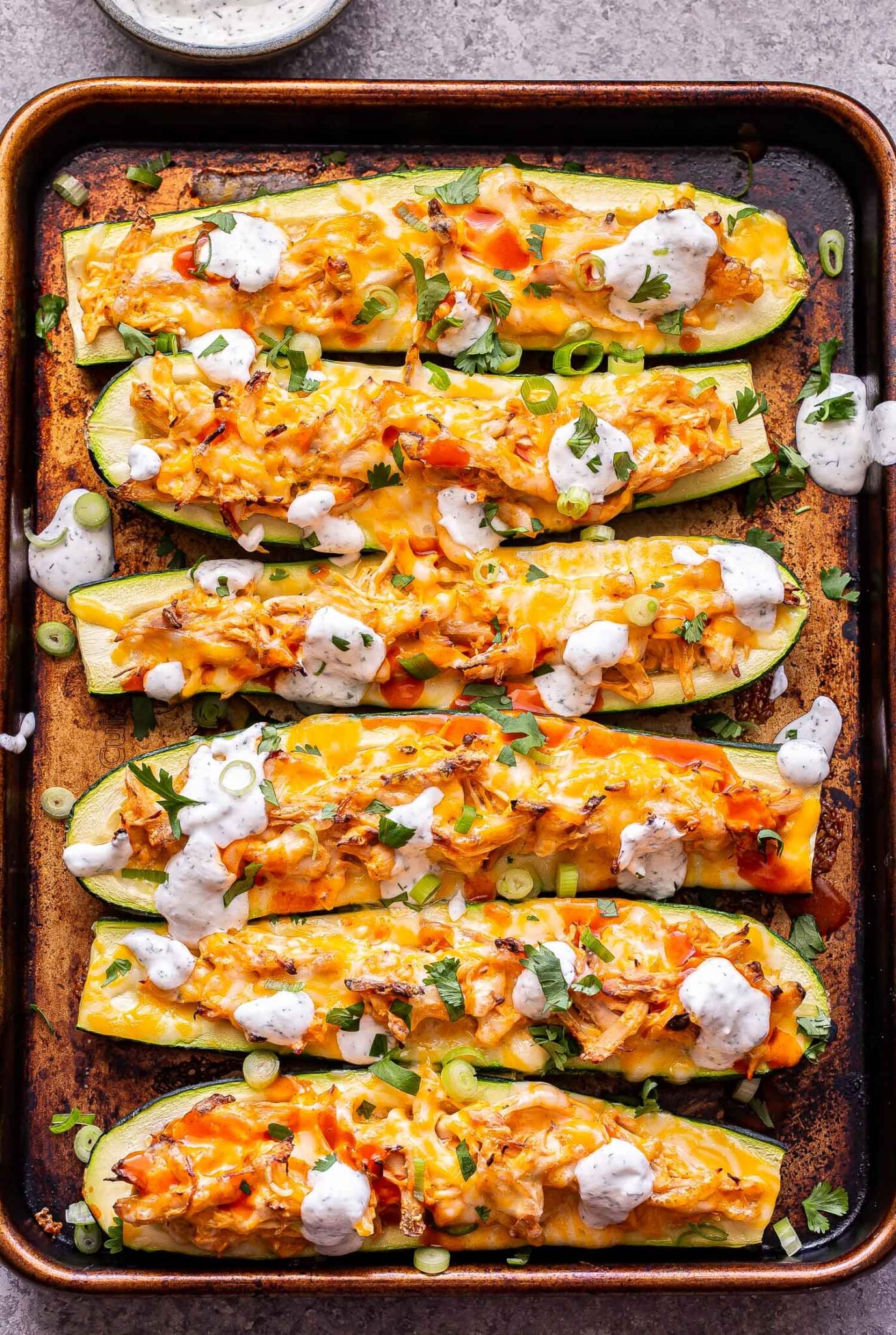 Buffalo Chicken Zucchini Boats Recipe Runner