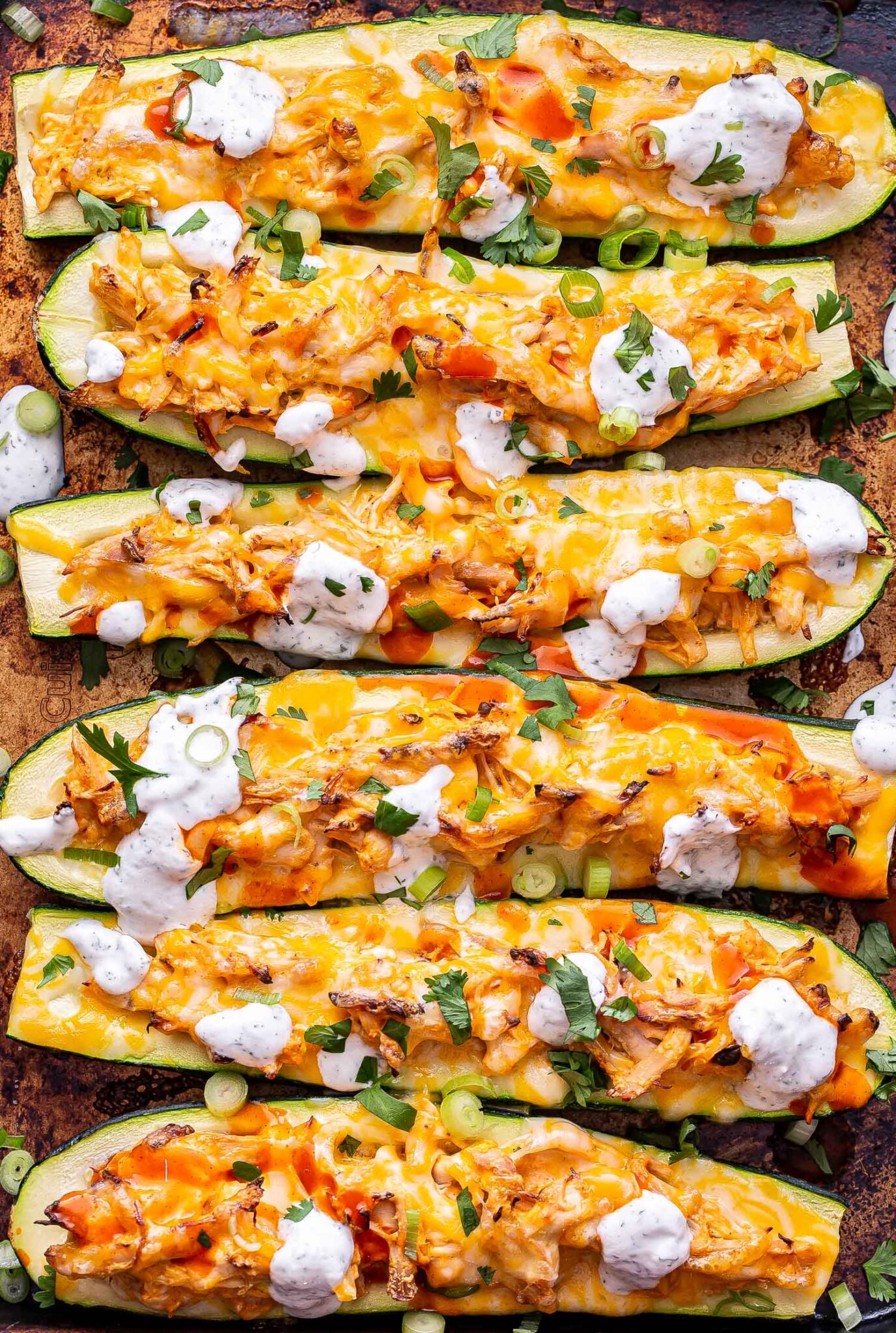 Buffalo Chicken Zucchini Boats Recipe Runner