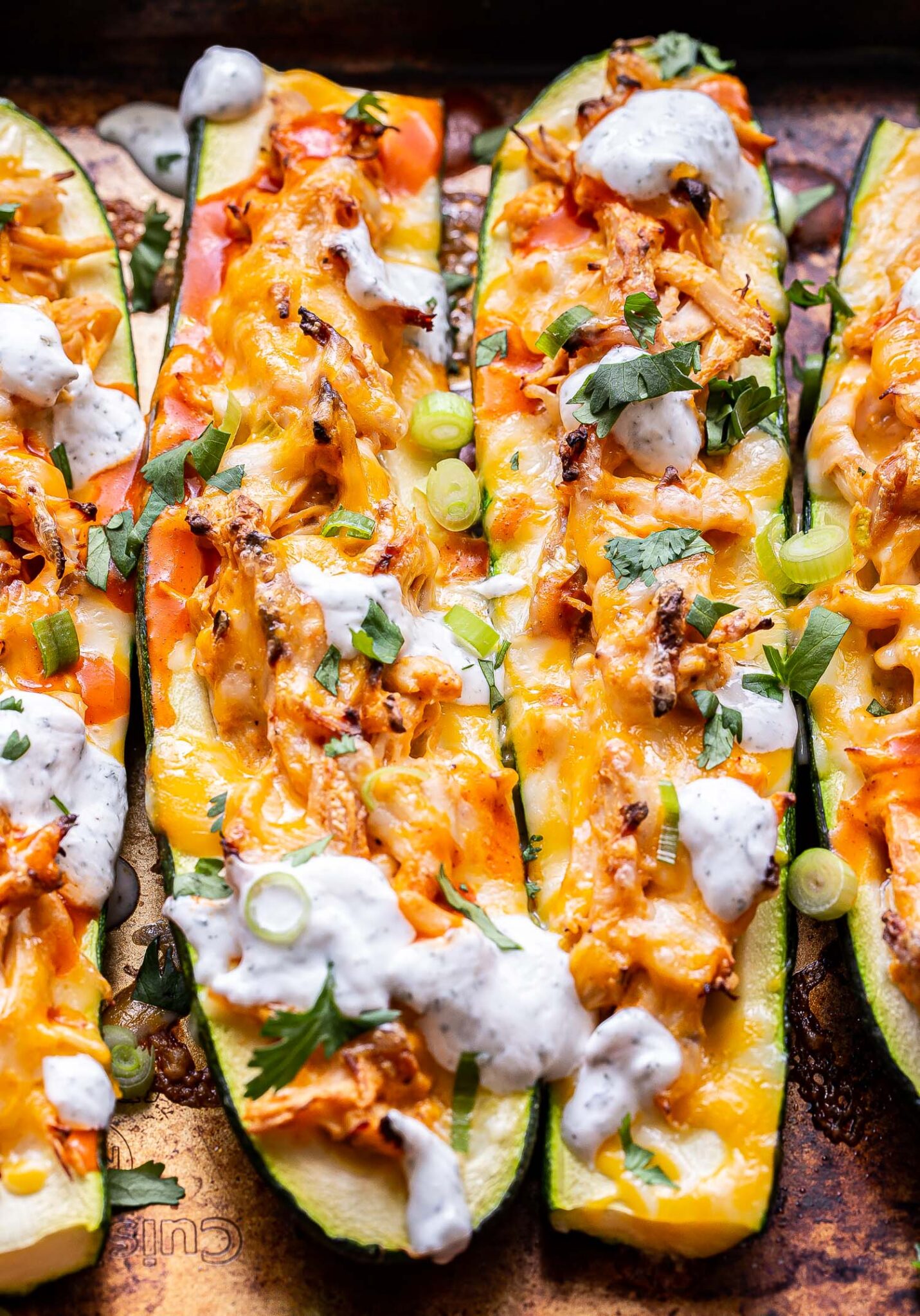 Buffalo Chicken Zucchini Boats Recipe Runner