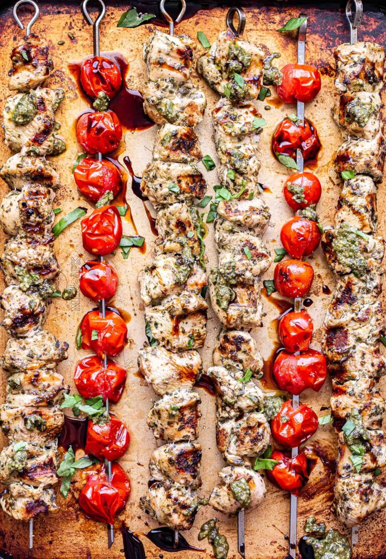 Grilled Pesto Chicken Skewers Recipe Runner