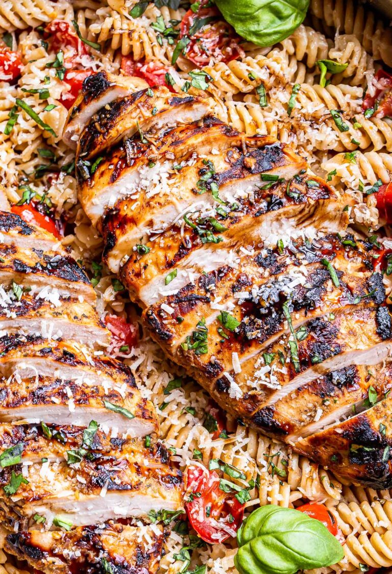 Tomato Basil Pasta with Balsamic Grilled Chicken Recipe Runner