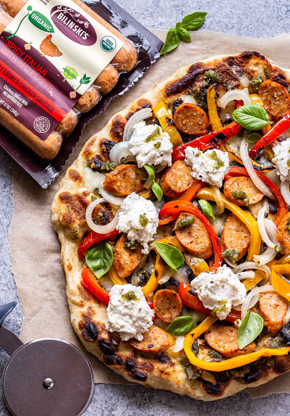 Grilled Sausage and Peppers Pizza Recipe Runner