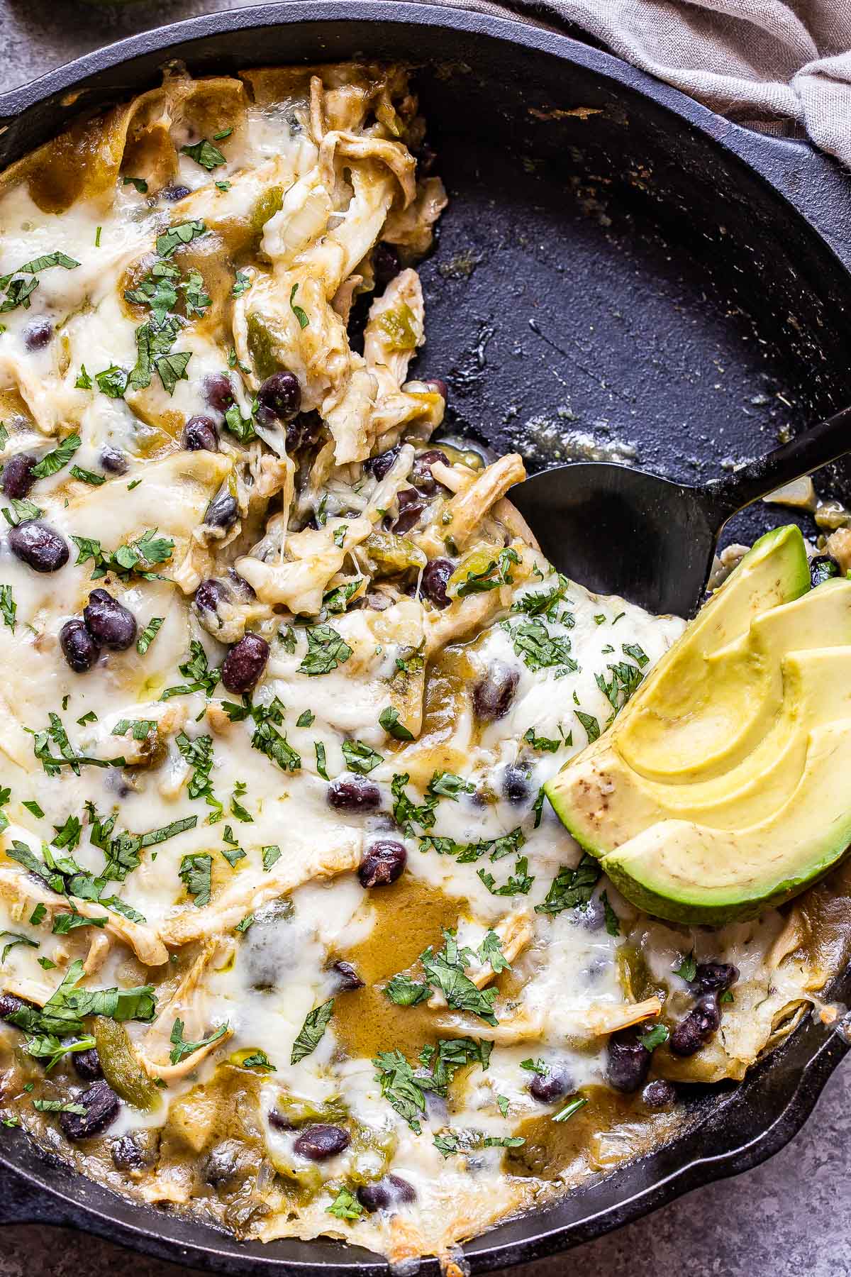 Green Chile Chicken Enchilada Skillet Recipe Runner