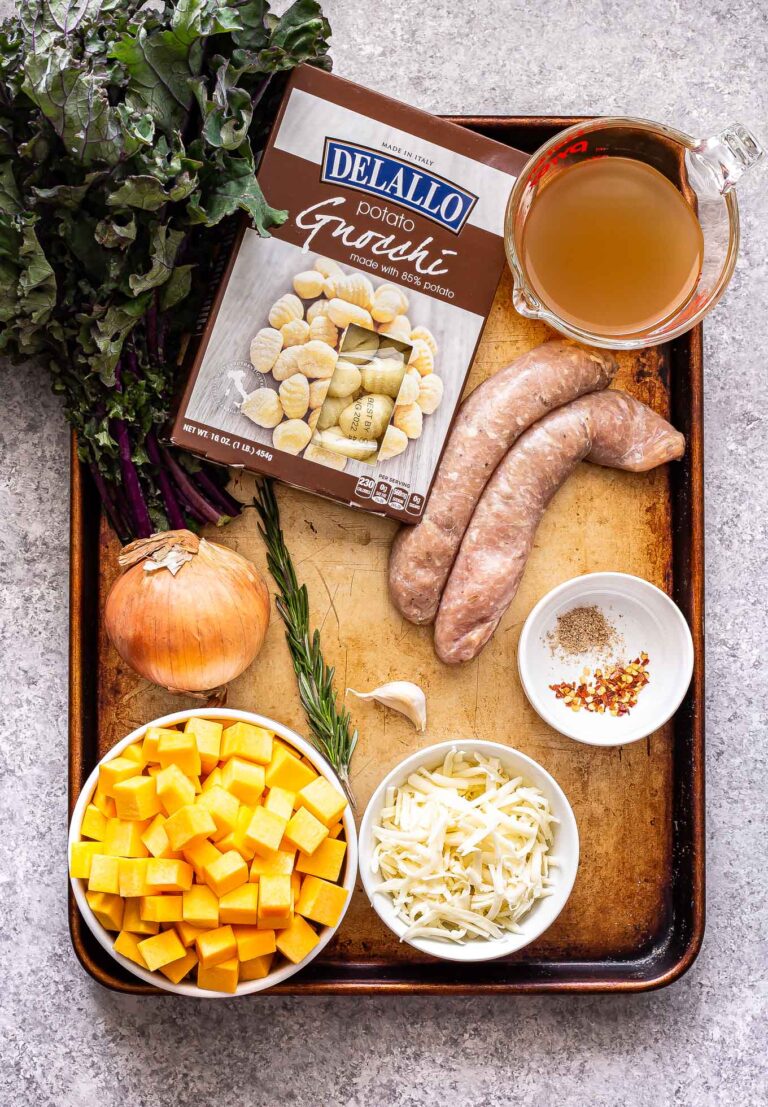 Butternut Squash, Sausage, and Kale Gnocchi Skillet Recipe Runner