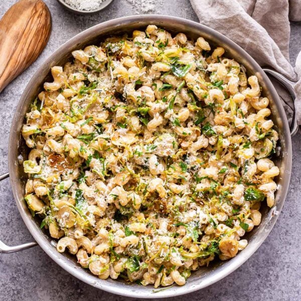 Brussels Sprouts and Bacon Pesto Pasta Recipe Runner