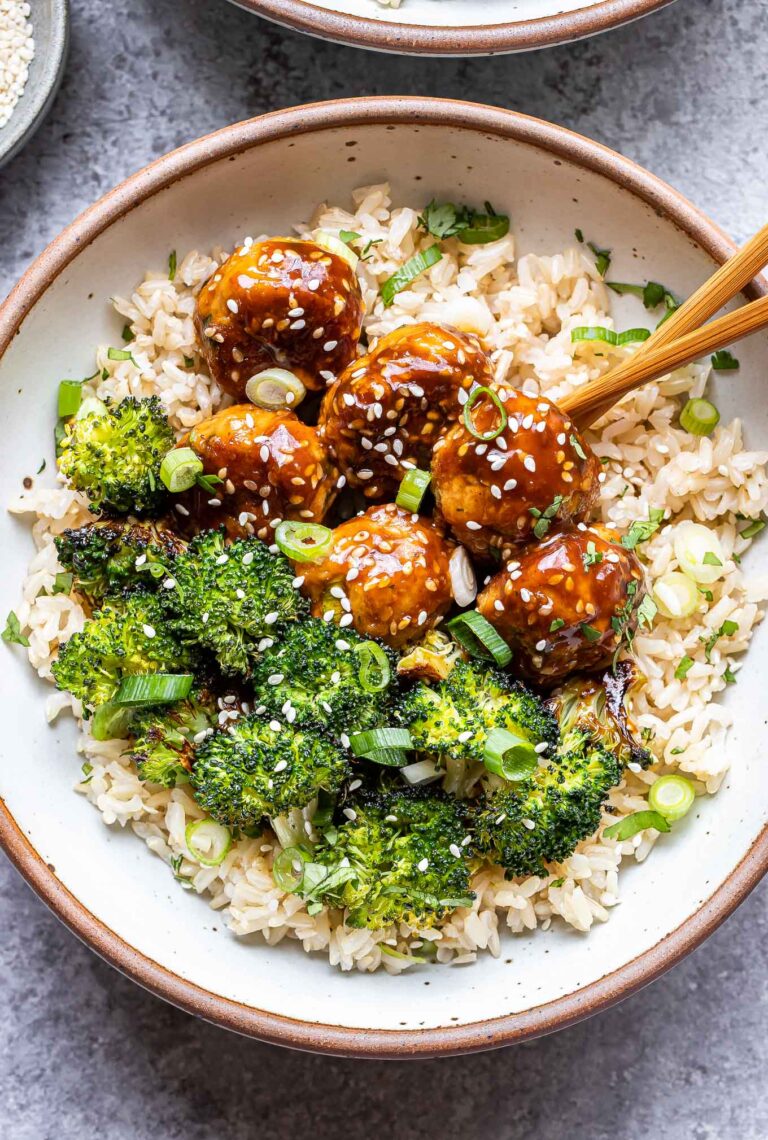 Sesame Chicken Meatball Bowls Recipe Runner