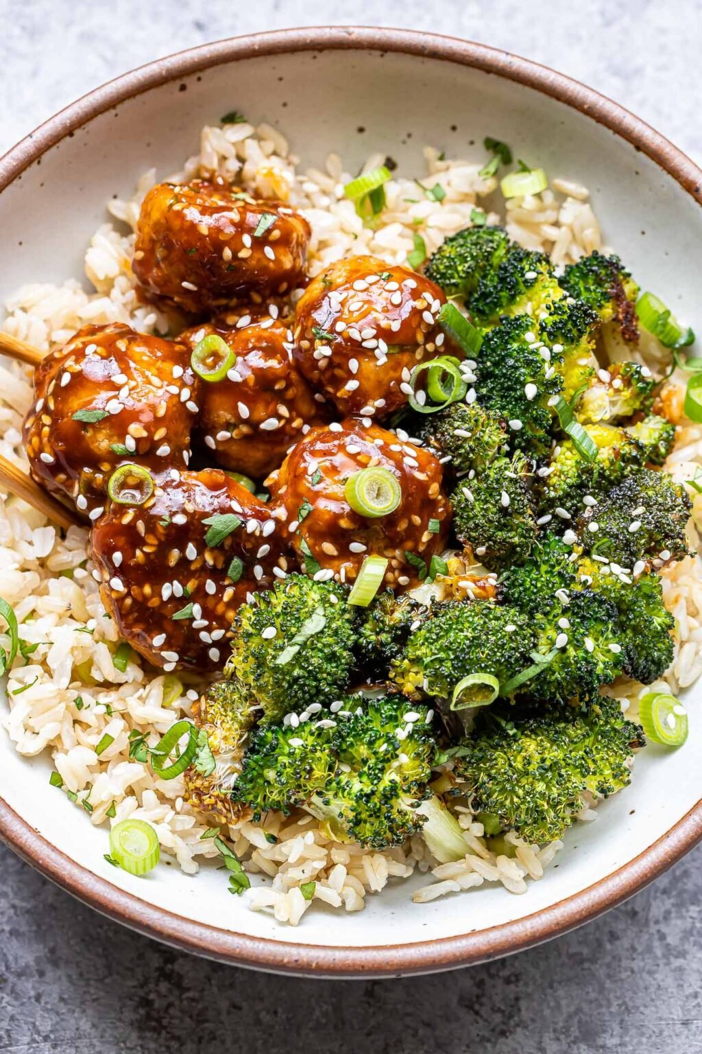 Sesame Chicken Meatball Bowls Recipe Runner