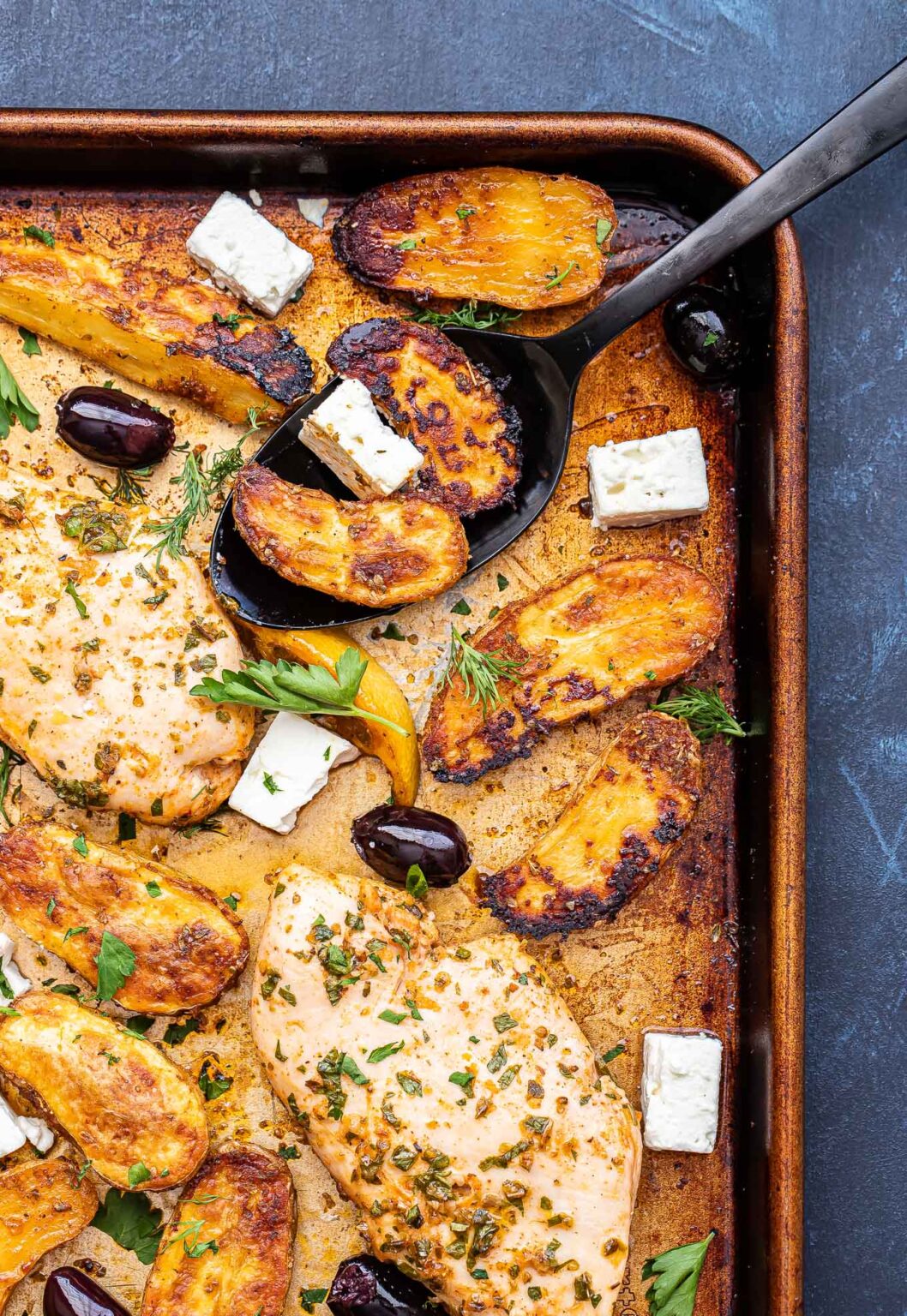 Sheet Pan Greek Chicken and Potatoes Recipe Runner