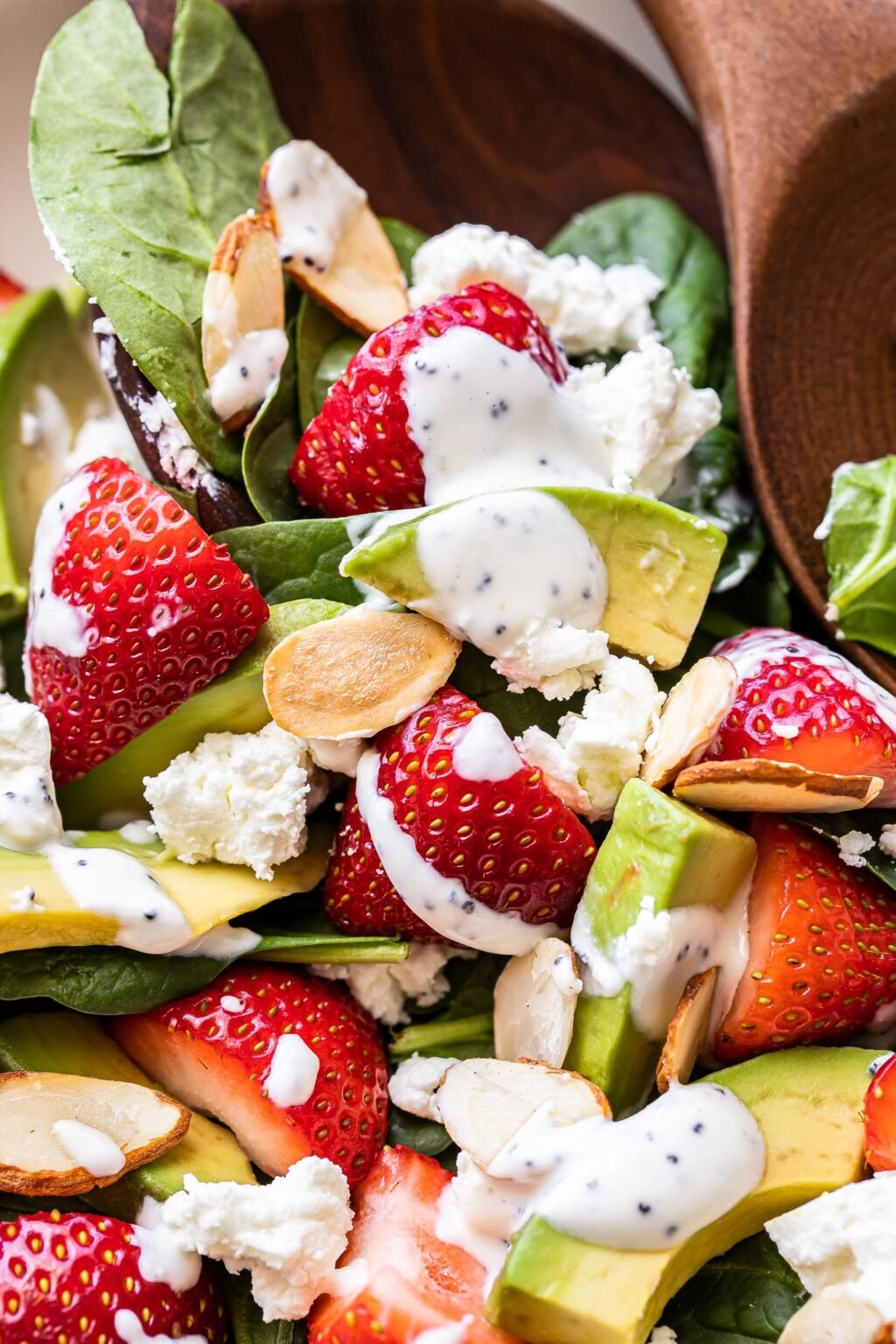 Strawberry Avocado Spinach Salad (with Poppy Seed Dressing)