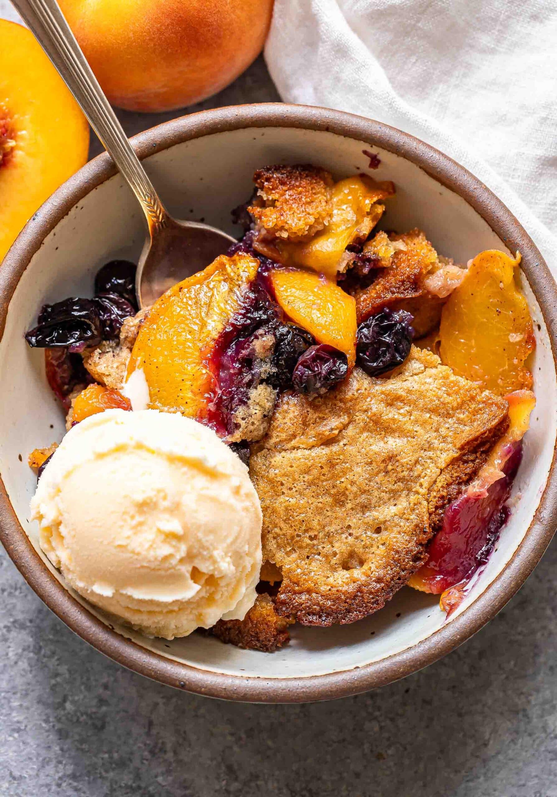 Peach Blueberry Cobbler Recipe