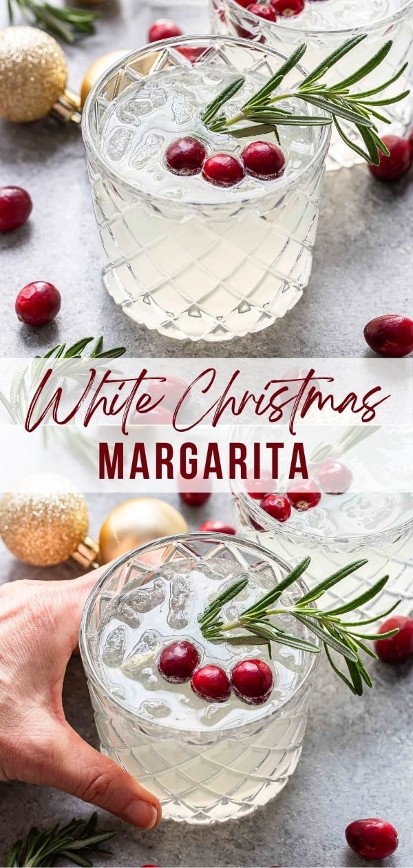 Christmas margarita pinterest collage.