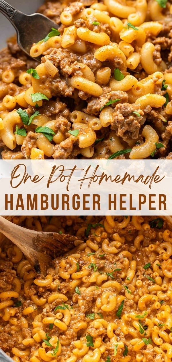 Hamburger helper Pinterest collage.