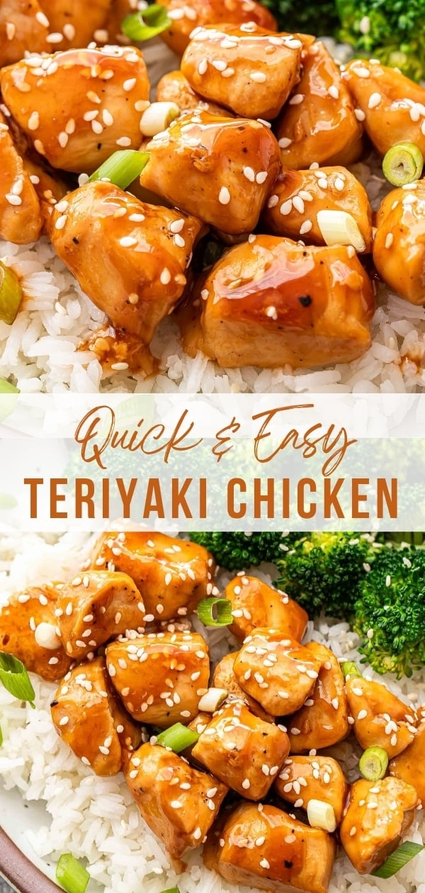 Teriyaki chicken Pinterest collage.