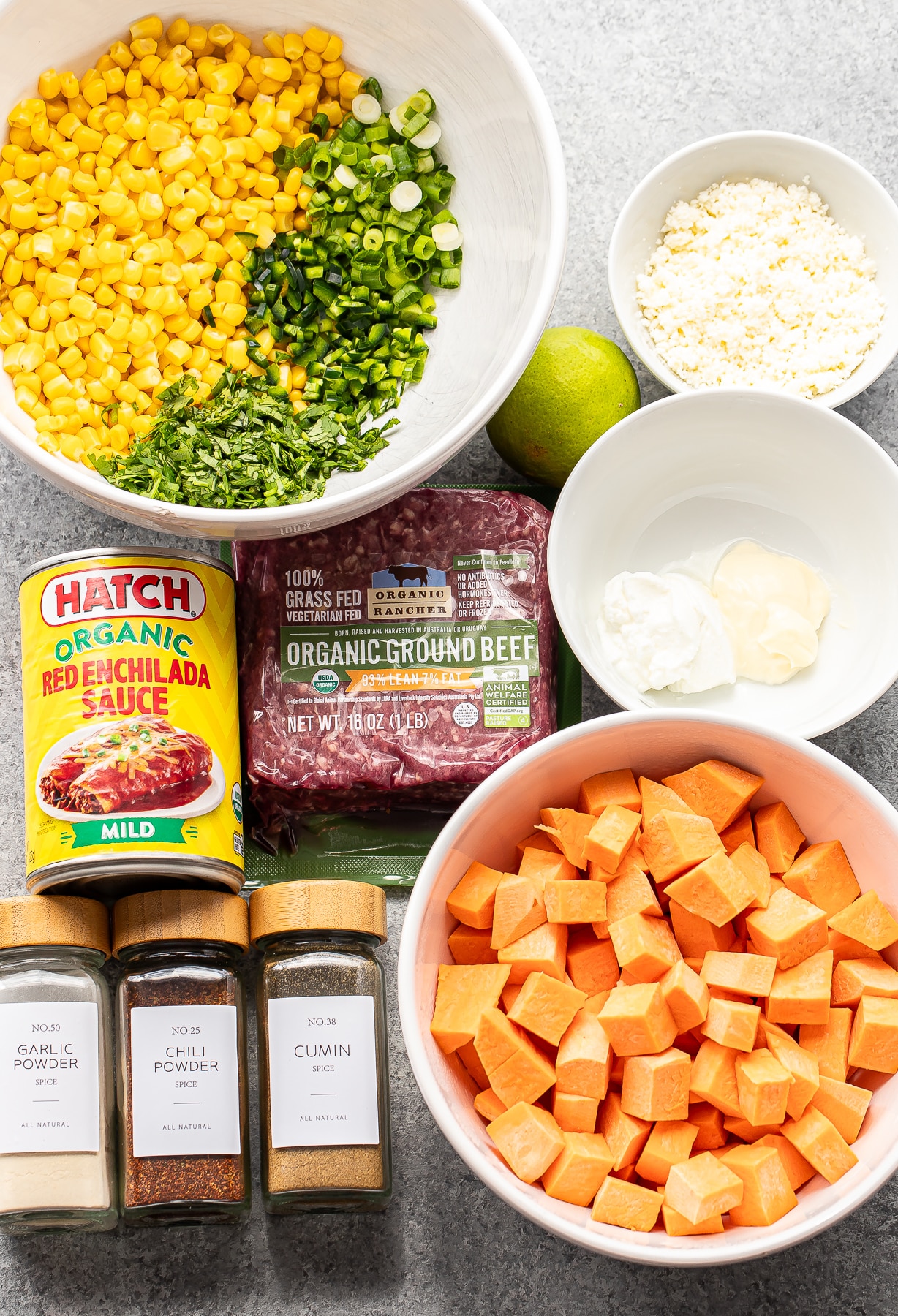 Street Corn Beef Bowl with Sweet Potatoes